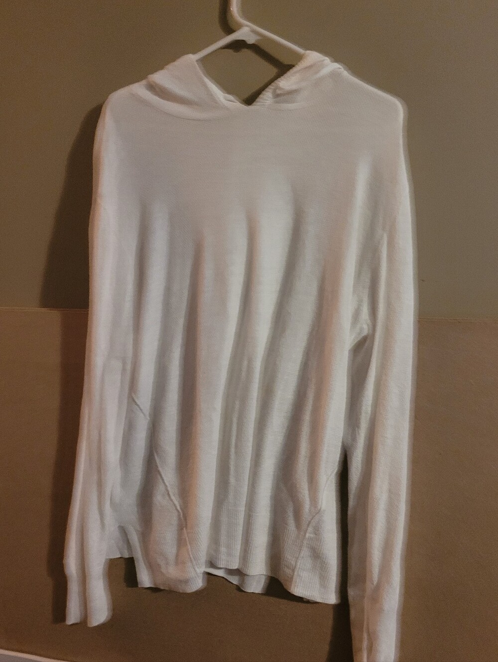 Sigrid Olsen White Hooded Lightweight Sweater - Classic Comfort Xl